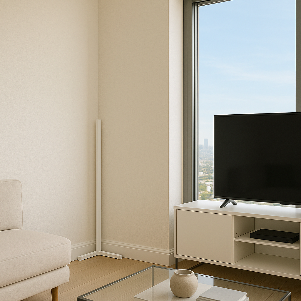 Luz de Esquina Moderna con Brillo Cálido – Lámpara LED Minimalista