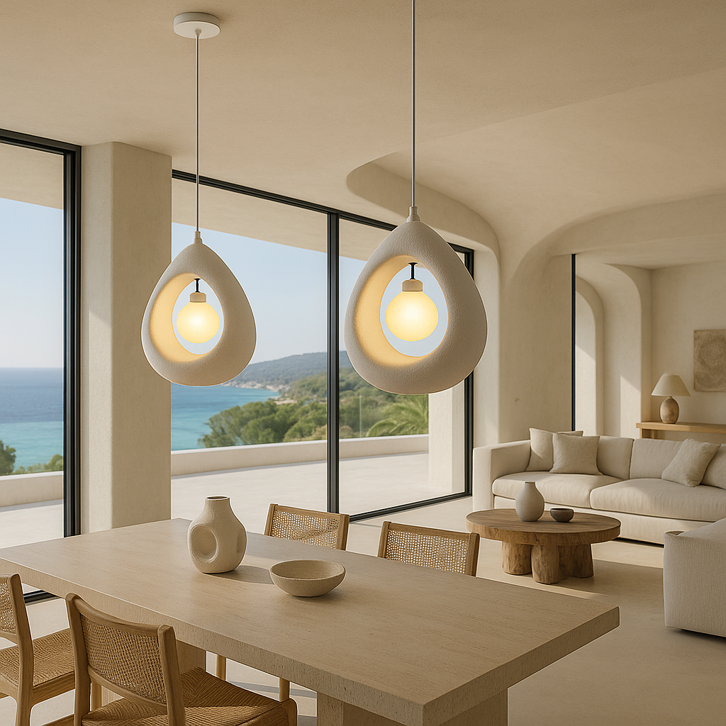 Lámpara Colgante Halo Esculpido – Iluminación Orgánica Moderna